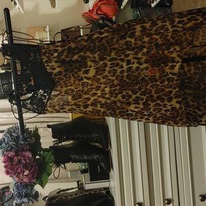 Lace leopard shirt/dress print